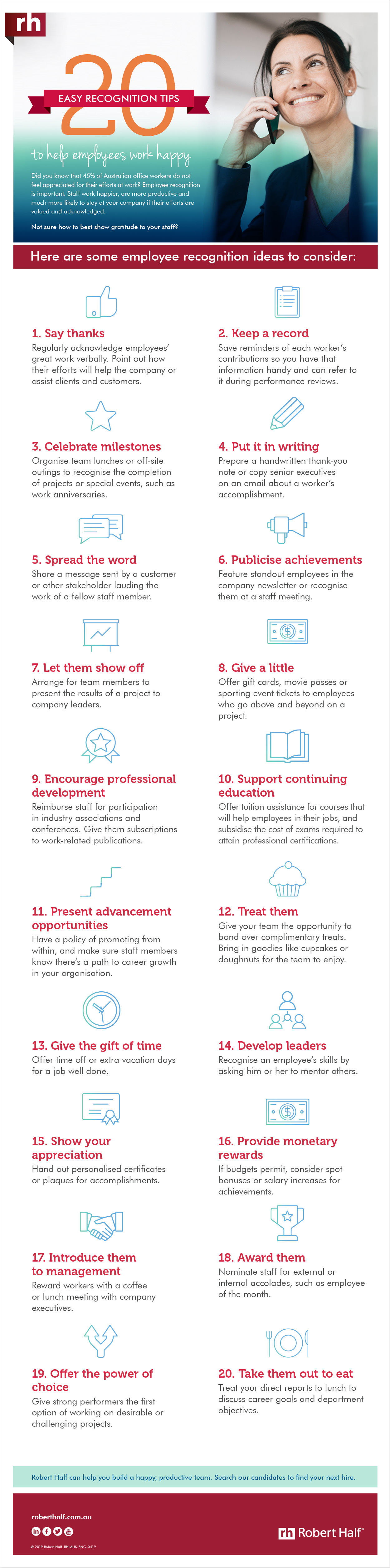 Robert Half Employee Recognition Infographic