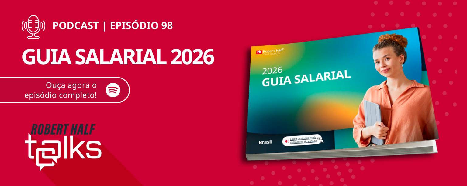 Escute o episódio do podcast sobre o Guia Salarial 2026