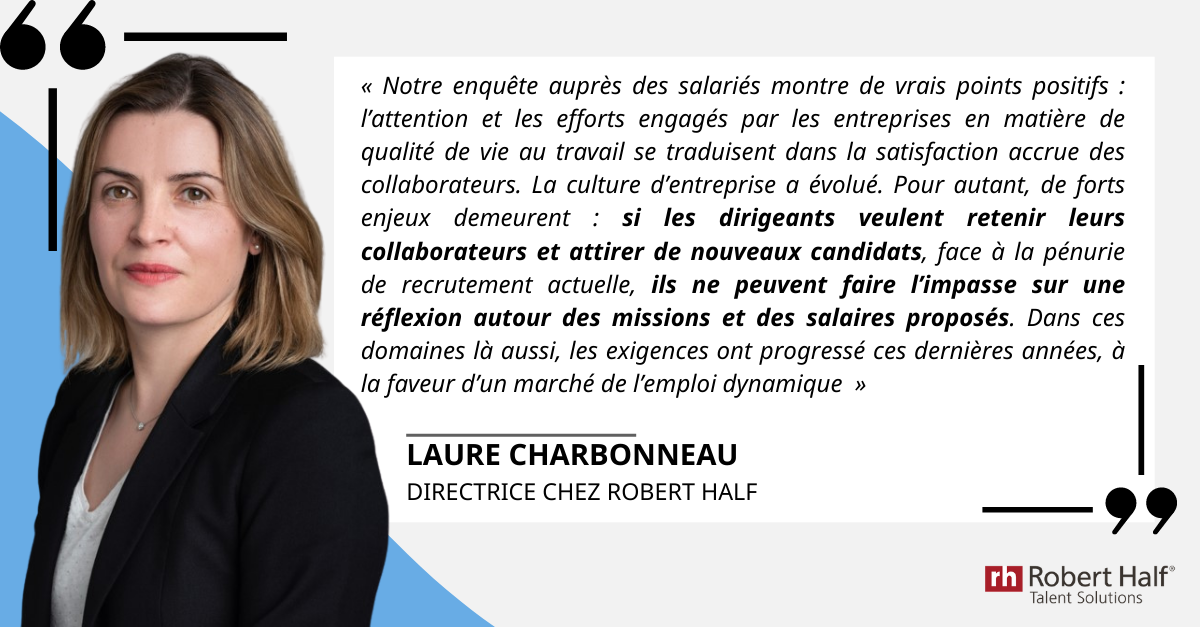 Citation Laure Charbonneau, Directrice Robert Half