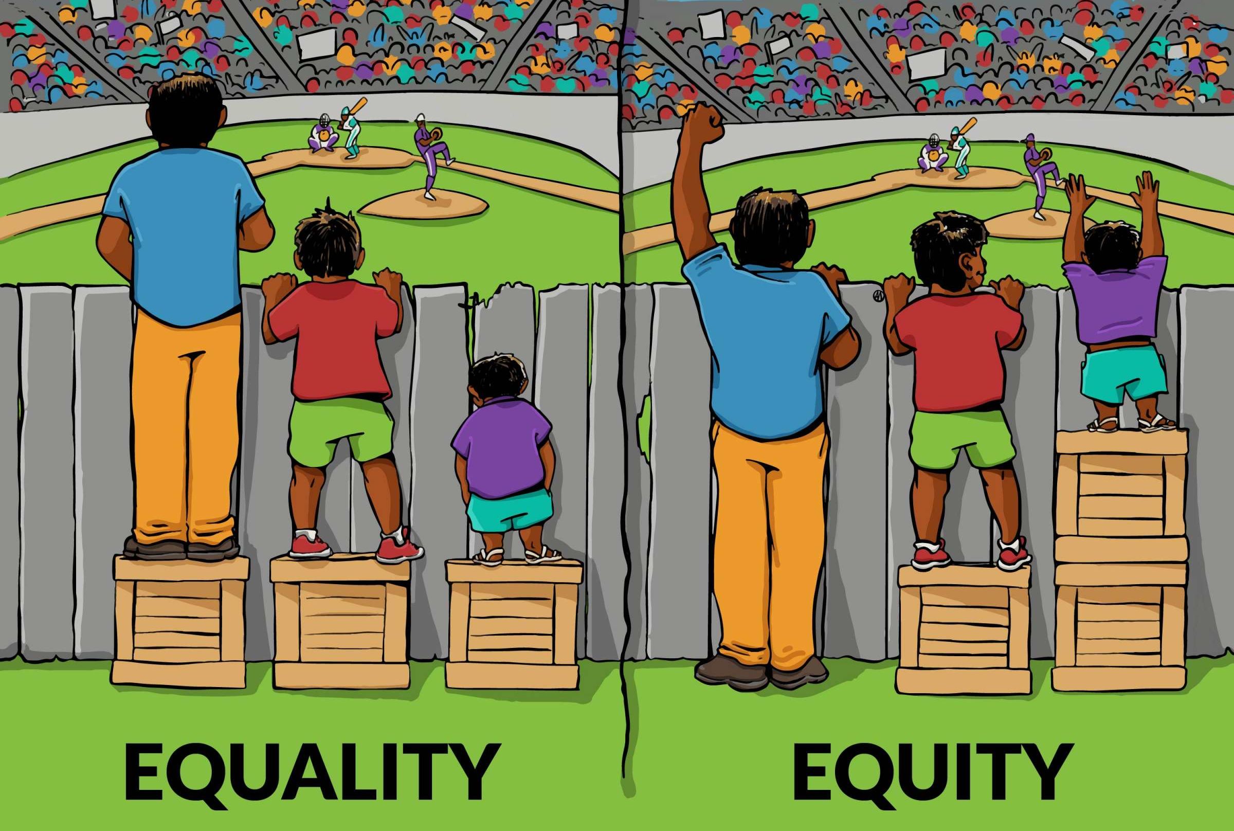 Equality versus equity - fences metaphor