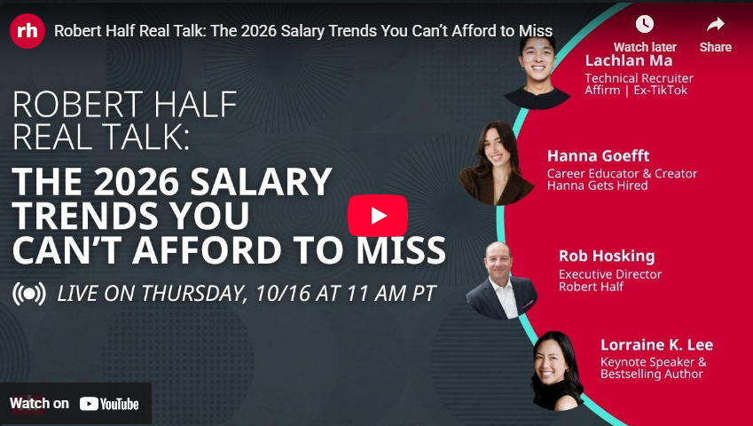 Robert Half Real Talk: The 2026 Salary Trends You Can't Afford to Miss