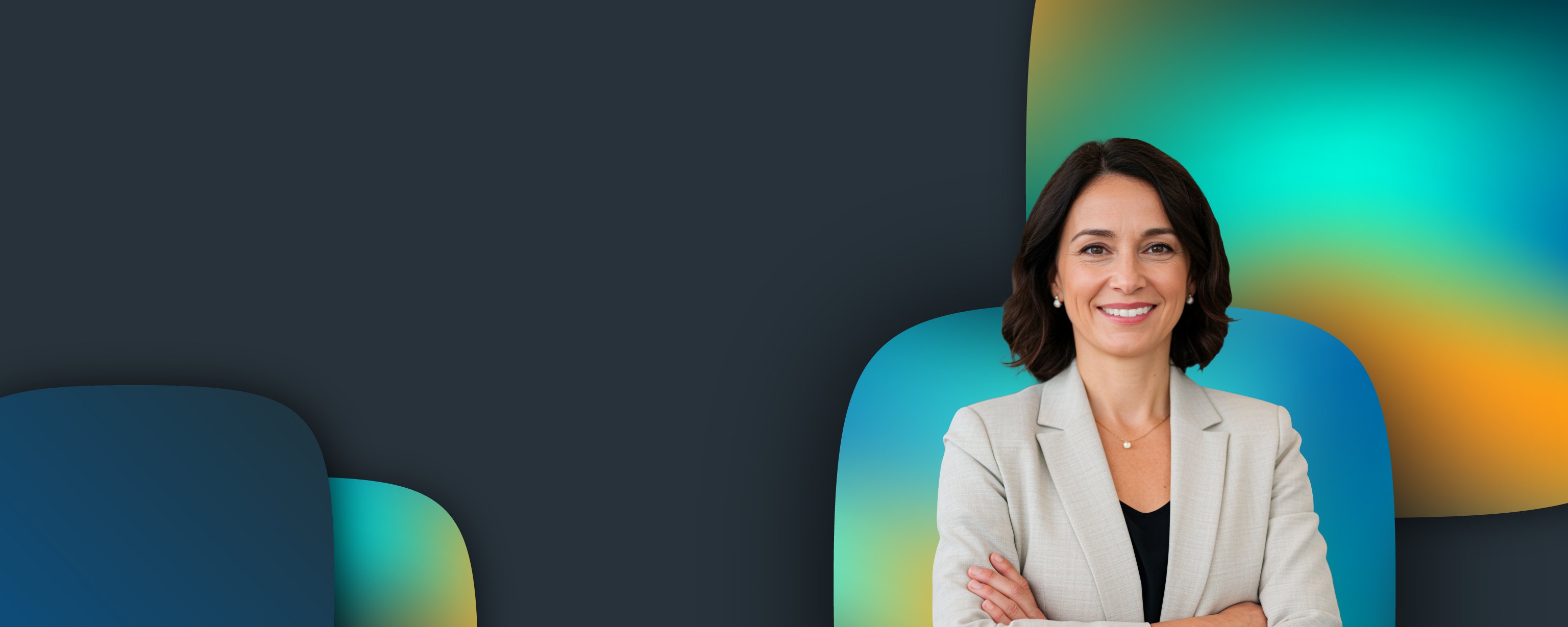 woman with her arms crossed smiling at the camera for 2026 Canada Salary Guide banner image